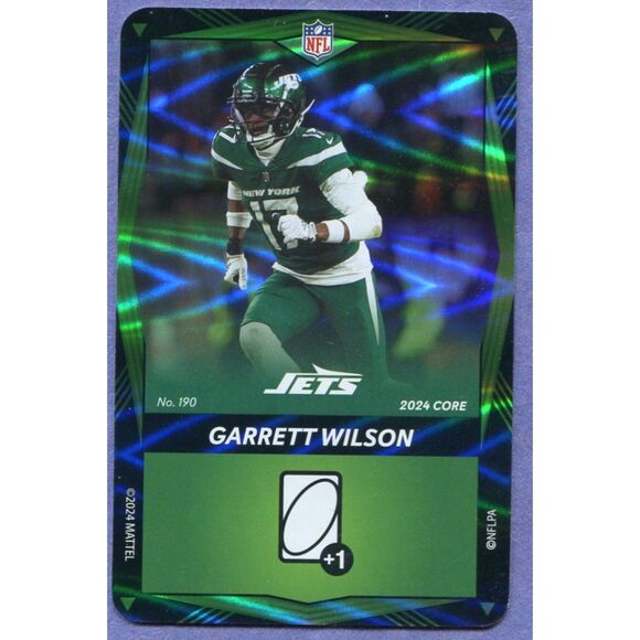 2024 Uno Elite Football Card Green Foil #190 Garrett Wilson - Picture 1 of 1